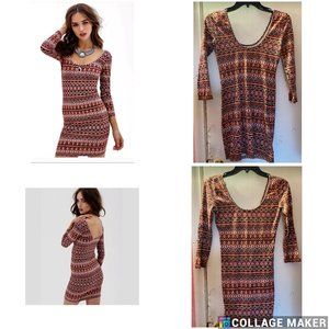 Aztec Print Bodycon Dress